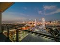 Wide angle from balcony showing the Las Vegas strip and surrounding city scape at 4381 W Flamingo Rd # 2322/2320, Las Vegas, NV 89103