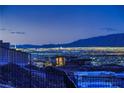 Beautiful night view of the city lights from the property's vantage point at 678 Blackrock Rim Dr, Henderson, NV 89012