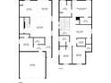 Detailed floor plan showcasing the layout of the home's two floors with room dimensions at 7970 Calito St, Las Vegas, NV 89166