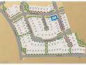 A detailed community map showcasing various home lots and their corresponding sizes at 371 Silva Pl, Henderson, NV 89011