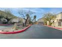 Street view of neighborhood entrance with 'Stephanie Court' sign and desert landscaping in a residential area at 1292 Large Cap Dr # 3, Henderson, NV 89074