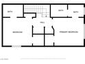 Second floor plan with bedrooms, bathrooms, hall and closets shown at 6380 Extreme Shear Ave # 102, Henderson, NV 89011