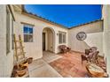 Charming courtyard with red brick pavers, ideal for outdoor relaxation and entertaining at 5295 Acqua Ln, Pahrump, NV 89061