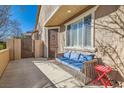 Welcoming front patio with outdoor seating, perfect for relaxing with friends and Gathering at 1045 Chestnut Chase St, Las Vegas, NV 89138