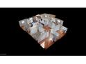 Detailed 3D floor plan showcasing the layout and flow of the home at 173 Betty Ln, Las Vegas, NV 89110