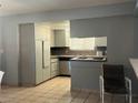 Functional kitchen area with ample cabinet space, stainless steel appliances, and tile flooring at 4504 Cinderella Ln, Las Vegas, NV 89102