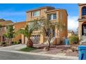 Beautiful two-story house featuring desert landscaping, a two-car garage and a private entrance at 5850 Sonoma Station Ave, Las Vegas, NV 89139