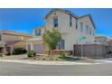 Corner lot home featuring desert landscaping and a two-story design at 3356 Dalmore St, Henderson, NV 89044