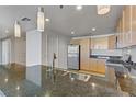 Spacious kitchen featuring stainless steel appliances and granite countertops at 150 Las Vegas Blvd # 818, Las Vegas, NV 89101