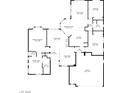 A detailed floor plan showcasing the layout of the bedrooms, bathrooms, living areas, and garage at 2265 Lauren Dr, Las Vegas, NV 89134