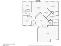 Floor plan featuring the layout of the home with labeled rooms and dimensions at 144 La Mirada Dr, Henderson, NV 89015