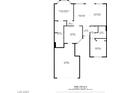 Detailed floor plan showcasing the layout of the home, including dimensions of rooms and total square footage at 8916 Evening Star Dr, Las Vegas, NV 89134