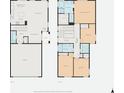 Layout showcasing the first and second floors of the home at 10556 Nantucket Ridge Ave, Las Vegas, NV 89166