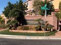 Attractive community entrance sign for Coronado Ranch, surrounded by lush landscaping at 8494 Langhorne Creek St, Las Vegas, NV 89139