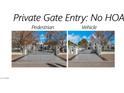 Pedestrian and vehicle gates offer secure access to the estate at 3860 Hildebrand Ln, Las Vegas, NV 89121