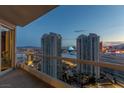 Balcony view features a stunning view of the city and resort casinos, including the High Roller observation wheel at 2777 Paradise Rd # Ph 3001, Las Vegas, NV 89109