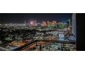 Spectacular night view of the Las Vegas skyline from the residence showcasing bright lights and city views at 4381 W Flamingo # 2201, Las Vegas, NV 89103