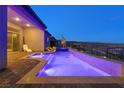 Outdoor oasis featuring a modern pool and landscape at 160 Stone Mesa Ct, Henderson, NV 89011