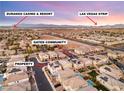 Breathtaking aerial view of a gated community near the Las Vegas Strip and Durango Casino at 8677 Nichols Ave, Las Vegas, NV 89148