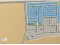 Community map showing various streets, lot numbers, and the layout of the real estate neighborhood at 8979 Rolling Pietra St, Las Vegas, NV 89166