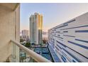 Balcony view showcasing city views and nearby tennis courts at 2747 Paradise Rd # 1706, Las Vegas, NV 89109
