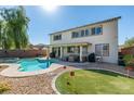 Great backyard featuring a pool and putting green for ultimate outdoor enjoyment at 6220 Silver Edge St, North Las Vegas, NV 89031