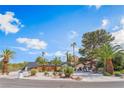A beautiful single-story home with well-manicured landscaping and mature palms at 401 Lacy Ln, Las Vegas, NV 89107