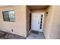 Inviting front door with decorative glass and security screen at 2851 S Valley View Blvd # 1153, Las Vegas, NV 89102