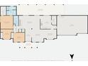 Layout showing the primary bedroom, kitchen, and spacious Gathering room at 822 Fairview Dr, Henderson, NV 89015
