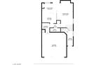 Layout of the house that includes garage, foyer, bath, kitchen, dining area and living room at 2572 Favorable Pointe Ct, Henderson, NV 89052