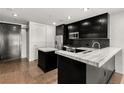 Sleek kitchen showcasing stainless steel appliances and a convenient center island at 4525 Dean Martin Dr # 511, Las Vegas, NV 89103