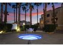 Outdoor shot of in-ground hot tub and surrounding palm trees at 5000 Red Rock St # 120, Las Vegas, NV 89118