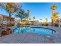 Inviting community pool area surrounded by palm trees and lush landscaping at 101 Morning Dr, Henderson, NV 89012