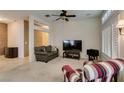 Bright living room with neutral carpet and versatile layout at 2007 High Mesa Dr, Henderson, NV 89012