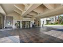 Circular driveway leads to grand entrance with patterned brick and marble columns and accents at 2777 Paradise Rd # 301, Las Vegas, NV 89109