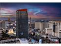 Panoramic city view of the Las Vegas Strip, showcasing iconic hotels and the Bellagio fountains at 3726 Las Vegas Blvd # 609, Las Vegas, NV 89158