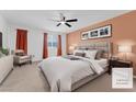 Serene bedroom with a king bed, soft lighting, neutral tones, and ample space at 12367 Indigo Montage Rd # 3, Las Vegas, NV 89183