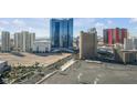 Expansive city view showcasing iconic buildings and palm-lined streets, perfect for capturing the urban landscape at 200 W Sahara Ave # 3004, Las Vegas, NV 89102