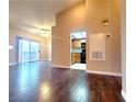 Open-concept living area seamlessly connects to the kitchen with modern finishes and fixtures at 6250 W Flamingo Rd # 11, Las Vegas, NV 89103