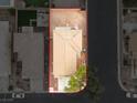 Aerial view of a home showing the roof, backyard, and surrounding neighborhood at 6429 Pronghorn Ridge Ave, Las Vegas, NV 89122
