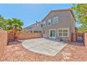 Spacious backyard with a concrete patio, perfect for outdoor entertaining at 3958 Blushing Hearts Rd, Las Vegas, NV 89115