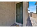 Image displaying the front door featuring a modern design and complementary hardware at 4588 Swimming Minnow Ave, Las Vegas, NV 89141