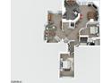 Detailed floor plan showcasing the layout of the entire house, including bedrooms, living spaces and kitchen at 8433 Honeywood Cir, Las Vegas, NV 89128