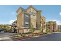 The condo building boasts eye-catching architectural details and a well-maintained exterior at 9144 Las Manaitas Ave # 201, Las Vegas, NV 89144