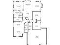 Detailed floor plan showcasing the layout of the home, including bedrooms, bathrooms, and living areas at 4632 Cantina Rey St, North Las Vegas, NV 89081