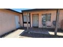 Welcoming front porch with seating, and a secure screen door at 510 Holick Ave, Henderson, NV 89011
