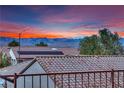 Beautiful scenic view overlooking the tile rooftops and an amazing sunset at 2077 Wildwood Lake St, Henderson, NV 89052