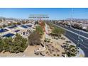 An aerial view highlighting the property's access to walking trails nearby at 6440 N Bruce St at 6440 N Bruce St, North Las Vegas, NV 89086
