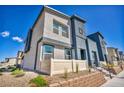 Attractive two-story home boasting a modern architectural style and neatly arranged front yard landscaping at 3725 Celesta Vista Ave, Henderson, NV 89044