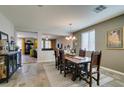 Elegant dining room with stylish decor and seating area at 6470 Crest Estates St, Las Vegas, NV 89131